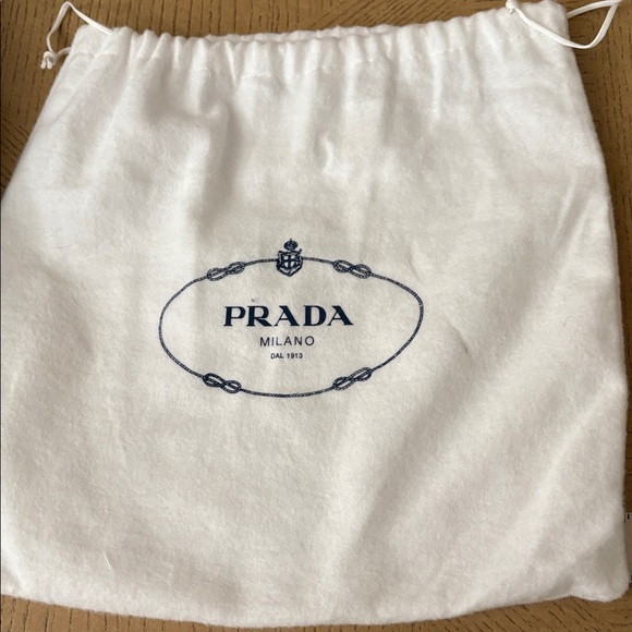 Prada Black Pleated Leather Bow Shoulder Bag - Picture 9 of 9